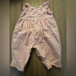 Pink Gingham Smocked Baby Girl Romper - Size 3/6 Months